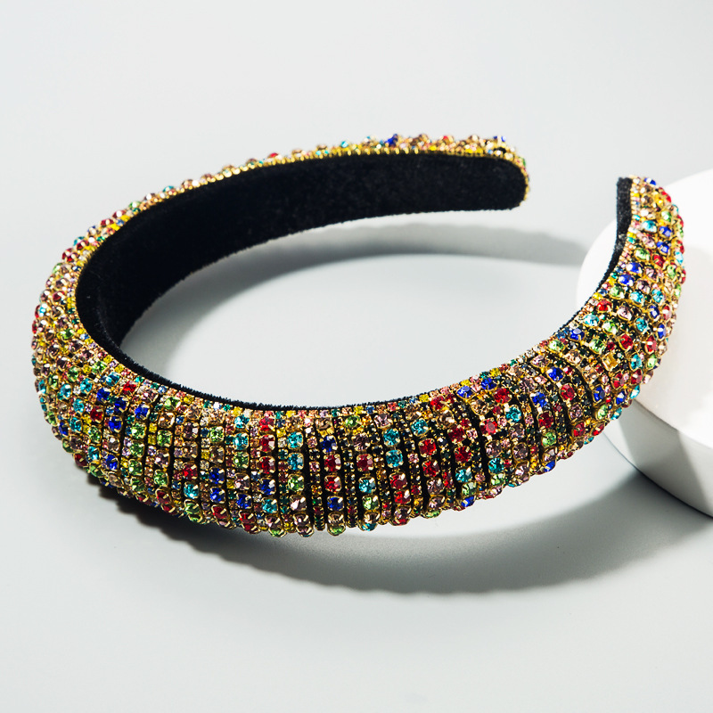 ZA colored diamond sponge hair band creative headband women's wide hair accessories headdress
ZA colored diamond sponge hair band creative headband women's wide hair accessories headdress