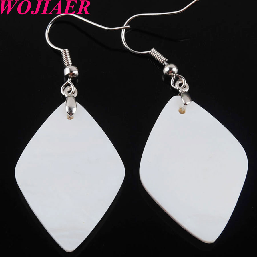 WOJIAER Double Color Drop Earrings For Women Water Dangle Earring Drops Statement Natural Abalone Shell Pearl Beads Jewelry BV904