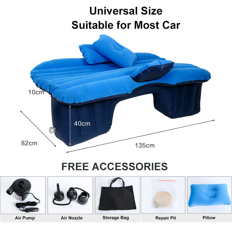 Car Air Inflatable Travel Mattress Bed Universal for Back Seat Multi functional Sofa Pillow Outdoor Camping Mat Cushion j10
