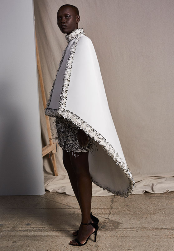 Modest Ashi Studio Sheath Prom Dress High Neck Long Sleeve Crystal Party Dress Short robes de soirée