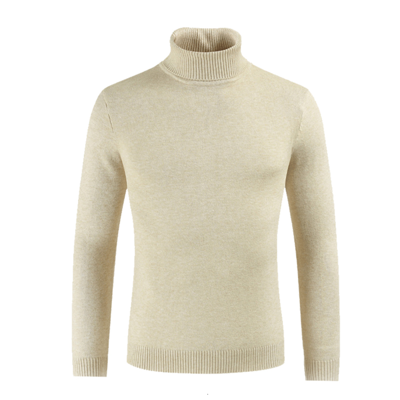 Male sweater men Winter Pullover Turtle Neck Men's Jumper White Mens Knitwear Pull Homme Turtleneck Men Sweater Christmas Cotton SH190930