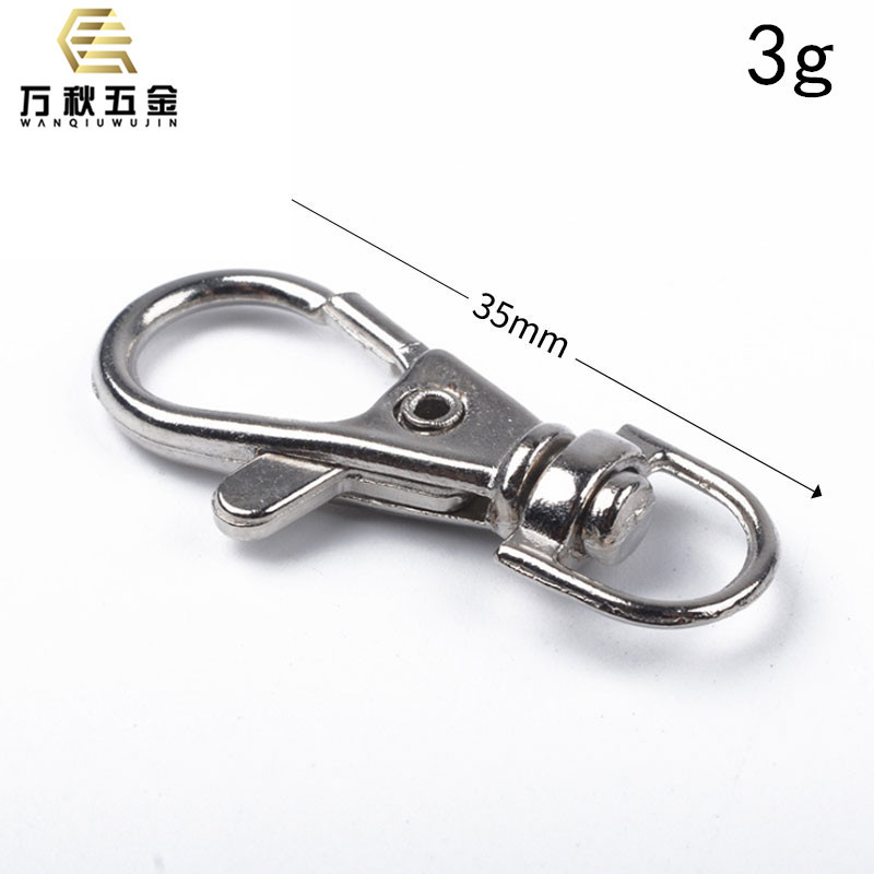Wholesale Key Ring DIY Keychains Making Plated lobster clasp key hook chain jewelry making for keychain