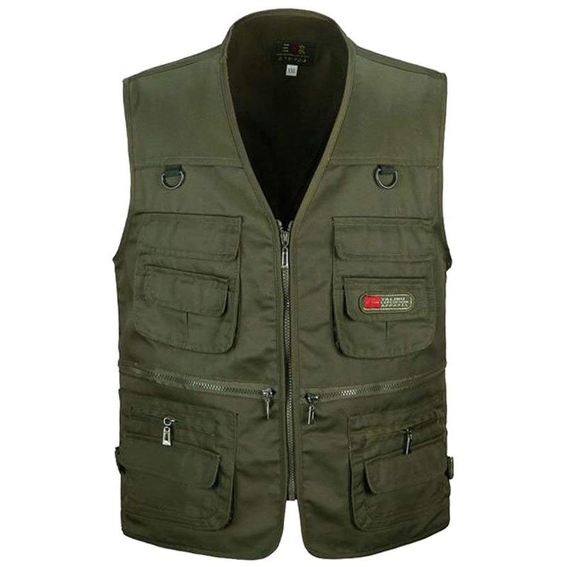 Men's Fishing Vest with Multi-Pocket Zip for Photography / Hunting / Travel Outdoor Sport - Green Army, Army green
Men's Fishing Vest with Multi-Pocket Zip for Photography / Hunting / Travel Outdoor Sport - Green Army, Army green