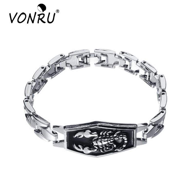 VONRU Scorpion Charm Bracelets Male Punk Style Metal Man Rock Stainless Steel Bracelets Friendship Gift for Man
VONRU Scorpion Charm Bracelets Male Punk Style Metal Man Rock Stainless Steel Bracelets Friendship Gift for Man