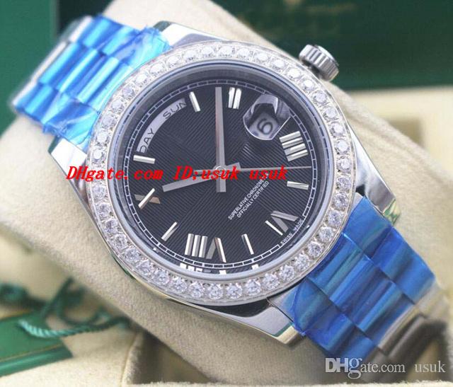 2019 Luxury Watch Roman Diamond Bezel Watch Black Dial Chest 41mm Automatic Fashion Brand Men's Watch Wristwatch
2019 Luxury Watch Roman Diamond Bezel Watch Black Dial Chest 41mm Automatic Fashion Brand Men's Watch Wristwatch