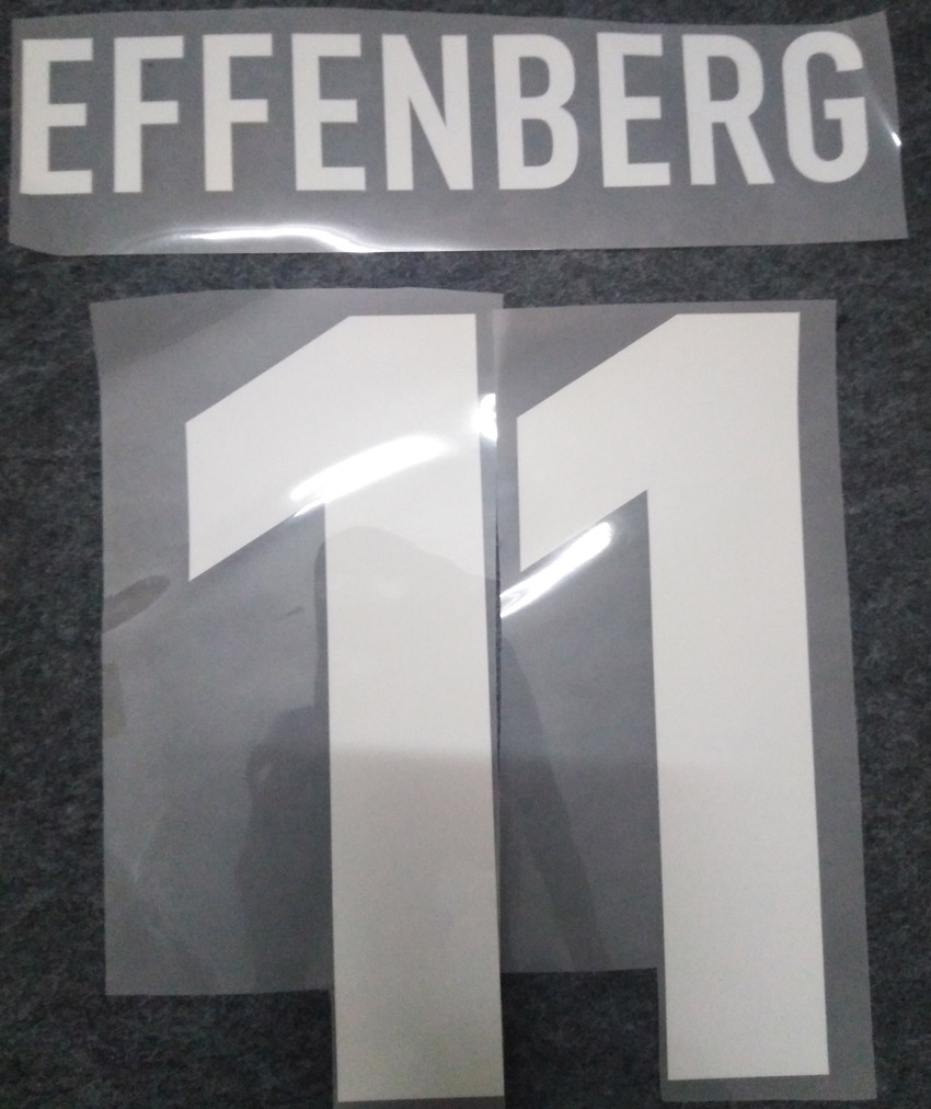2001 2002 Bay Munich white retro printing soccer nameset 11 EFFENBERG soccer player's stamping numbering football printed vintage sticker
2001 2002 Bay Munich white retro printing soccer nameset 11 EFFENBERG soccer player's stamping numbering football printed vintage sticker