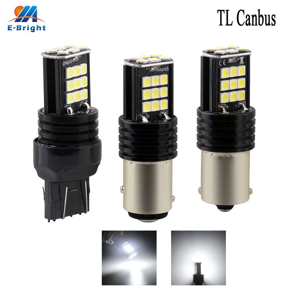 

4pcs 12V TL 3030 24 SMD LED Canbus Bulb 1156 1157 3156 3157 7440 7443 NO ERROR Auto Driving Light Turn Signal Brake Lights White, As pic