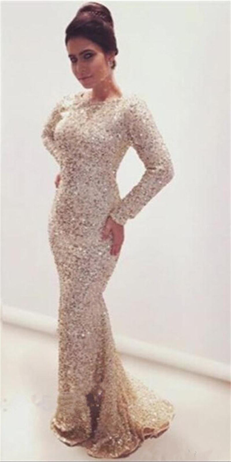 2019 New Floor Length and Full Sleeve Length Sequined Decoration for Normal Parties Fashionable and Popular Evening Dress Vestido De Festa, Light yellow
2019 New Floor Length and Full Sleeve Length Sequined Decoration for Normal Parties Fashionable and Popular Evening Dress Vestido De Festa, Light yellow
