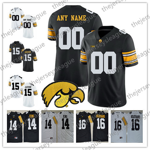 Iowa Hawkeyes Custom Any Name Any Number White Black Personalized Stitched #4 Nate Stanley 14 Desmond King NCAA College Football Jerseys
Iowa Hawkeyes Custom Any Name Any Number White Black Personalized Stitched #4 Nate Stanley 14 Desmond King NCAA College Football Jerseys