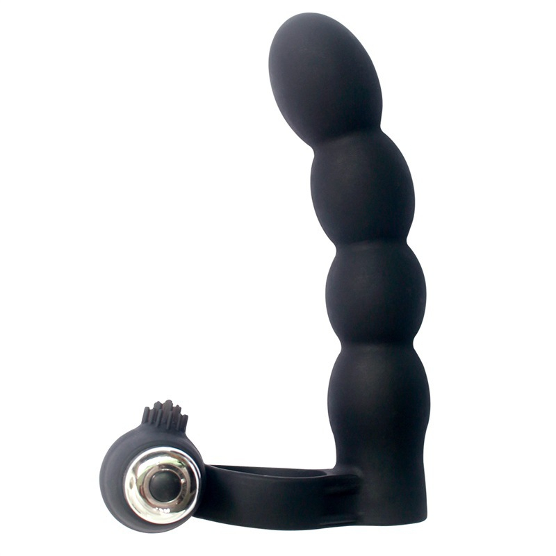 Strap on Anal Beads Penis Vibrating Ring Double Penetration Strapon Dildo G spot Vibrators Silicone Butt plug Sex Toys For Man Y191218