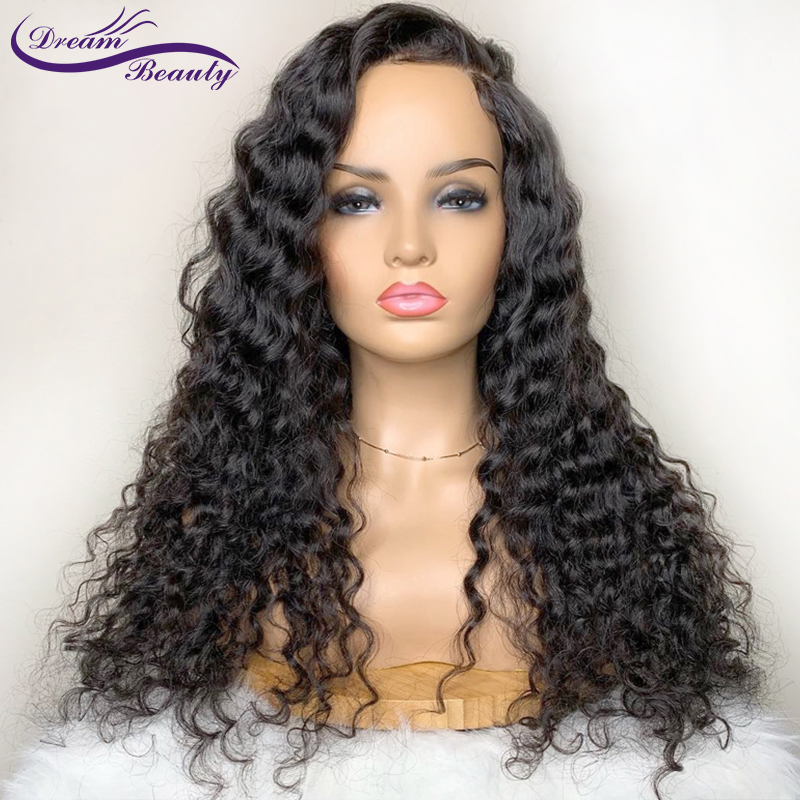 180density full kinky Curly synthetic Wig Lace Front natural Hair Wigs For Black Women black/brown/blonde /red 13*4 Glueless Lace Wigs