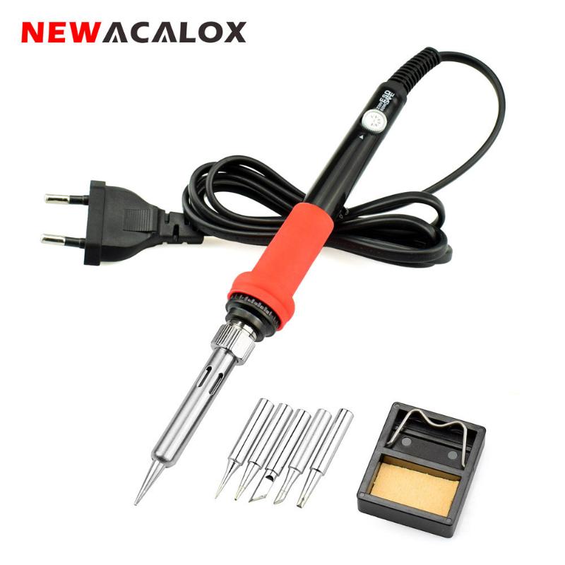 NEWACALOX Adjustable Temperature 60W 110V/220V ESD Soldering Iron Kit Desoldering Pump Soldering Iron Stand Tweezers Multimeter
NEWACALOX Adjustable Temperature 60W 110V/220V ESD Soldering Iron Kit Desoldering Pump Soldering Iron Stand Tweezers Multimeter