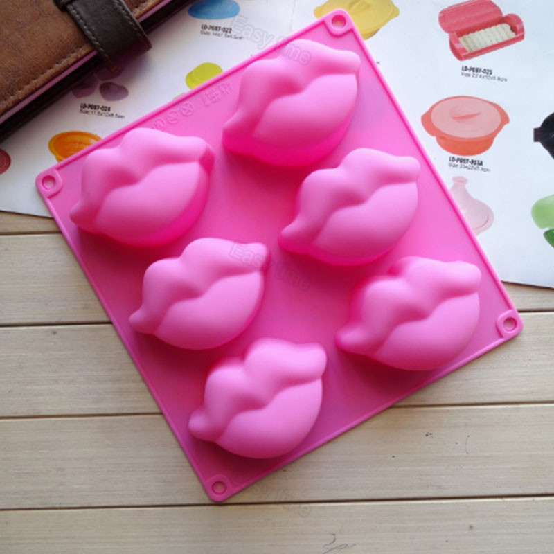 Kiss collection fondant candy silicone mold soap wax making mold kisses lips shape 6 ice cube tray mold novelty gag gift
Kiss collection fondant candy silicone mold soap wax making mold kisses lips shape 6 ice cube tray mold novelty gag gift