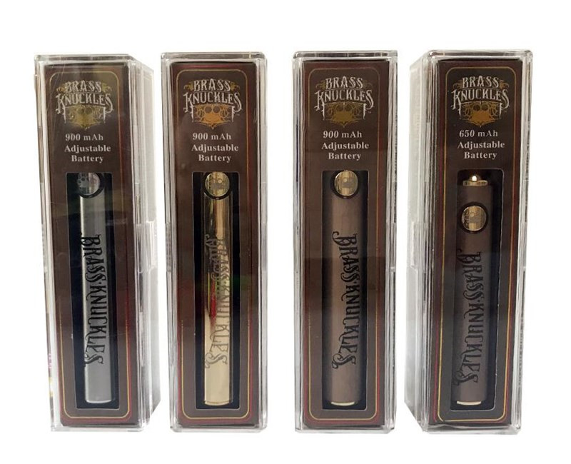 Brass Knuckles Preheat Vape Battery 650mAh 900mAh Variable Voltage Vape Pens Batteries With USB Charger Preheating 510 Thread MAX Battery
Brass Knuckles Preheat Vape Battery 650mAh 900mAh Variable Voltage Vape Pens Batteries With USB Charger Preheating 510 Thread MAX Battery