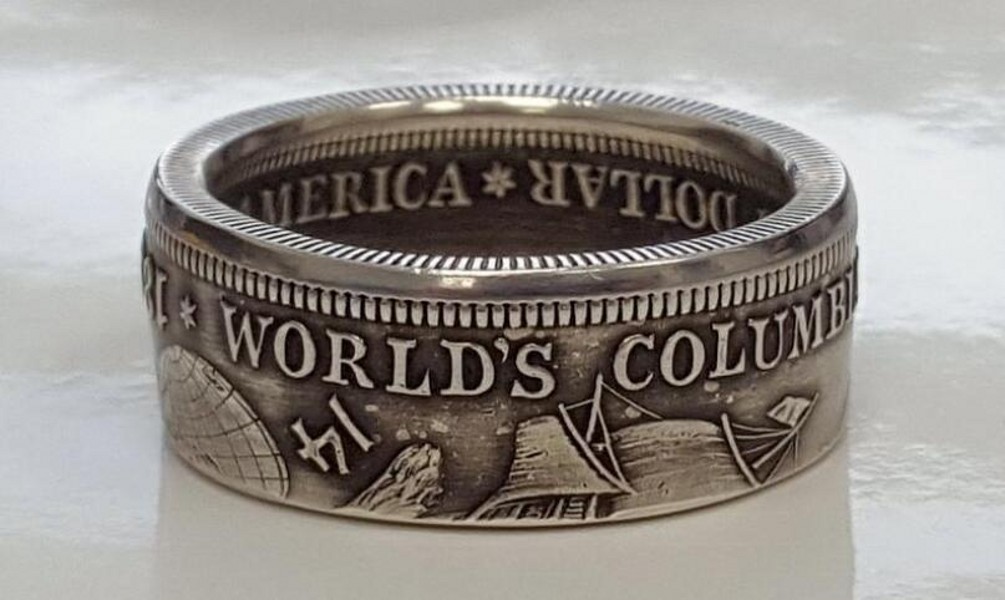 2024 New Vintage Coin Morgan Rings Titanium Steel Carving Party Engagement Band Jewelry Gift for Women dh912272421