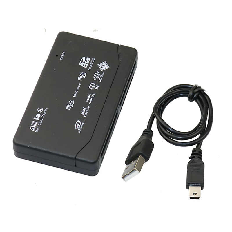 All In One Memory Card Readers TF MS M2 XD CF Micro SD USB 2.0 Cards Reader With Data Line