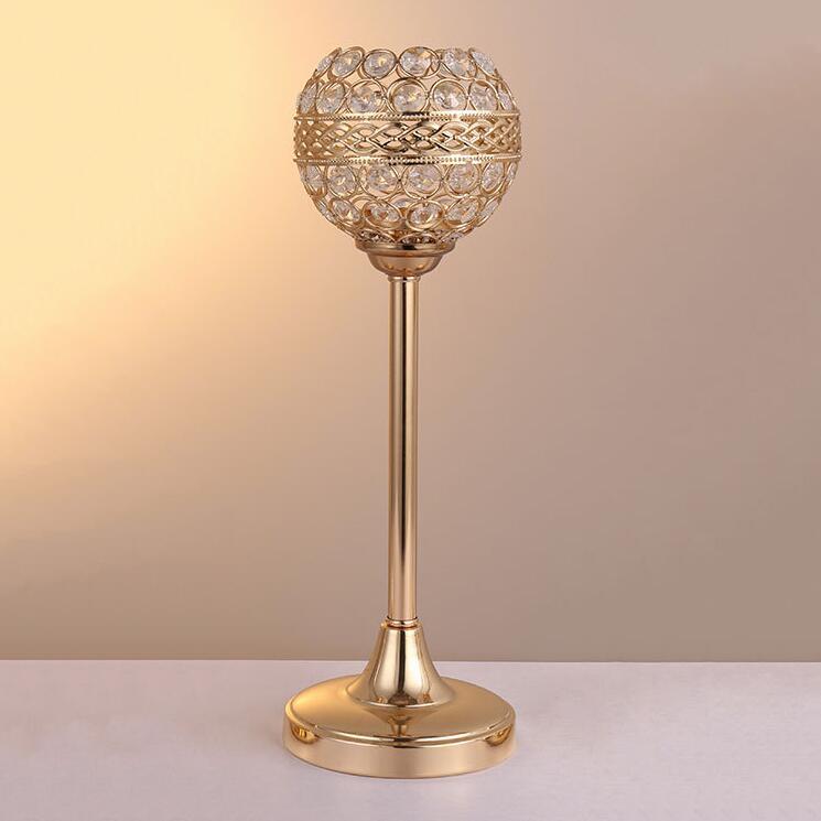 Crystal Metal Candle Tealight Holders Stand Candlesticks Candelabrum for Wedding Party Table Centerpieces Candelabra Holiday Home Decoration