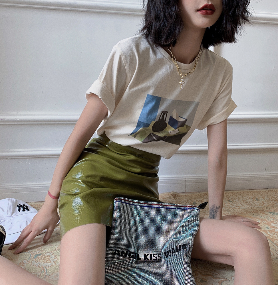 NORMOV 2019 New High waist Casual skirt woman PU patent leather A-line mini skirt Package hip Sexy Slim Short, Blue
NORMOV 2019 New High waist Casual skirt woman PU patent leather A-line mini skirt Package hip Sexy Slim Short, Blue