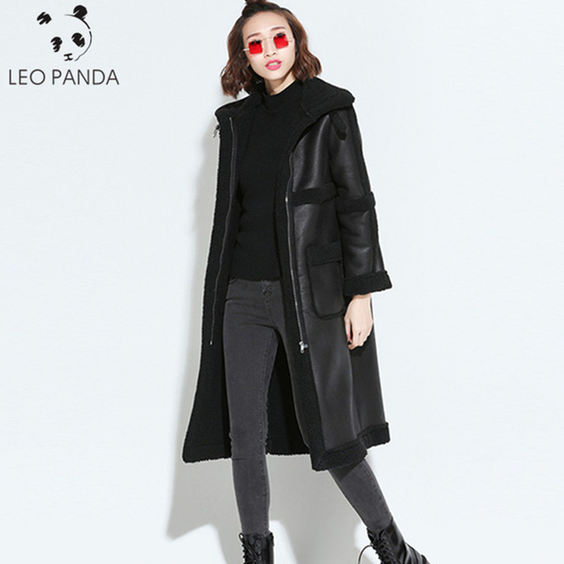 Winter Warm Faux Pu Leather Inside Fur Sheepskin Parka 2019 Women Motorcycle Long Jacket Female Coat Black Bomber Biker Jackets, As show
Winter Warm Faux Pu Leather Inside Fur Sheepskin Parka 2019 Women Motorcycle Long Jacket Female Coat Black Bomber Biker Jackets, As show