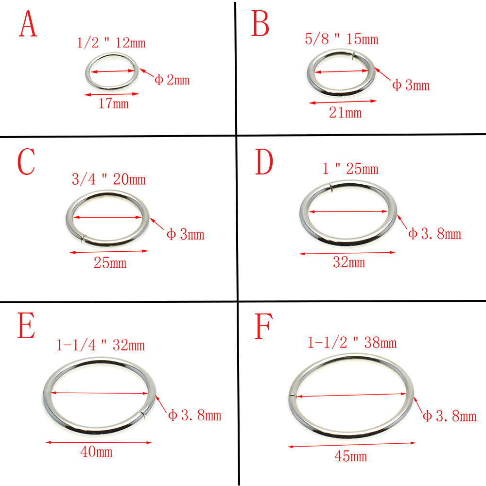 50pcs/lot O rings Metal Non Welded Nickel Plated Collars Round Loops Belt Buckle Package Accessorie 12mm-38mm
50pcs/lot O rings Metal Non Welded Nickel Plated Collars Round Loops Belt Buckle Package Accessorie 12mm-38mm