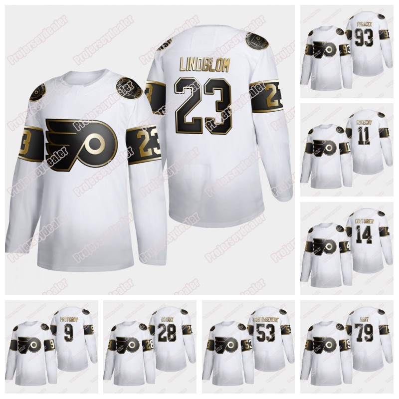 23 Oskar Lindblom Philadelphia Flyers 2020 White Golden Edition Jersey Shayne Gostisbehere Nolan Patrick Jakub Voracek Elliott Laughton, Black;red
23 Oskar Lindblom Philadelphia Flyers 2020 White Golden Edition Jersey Shayne Gostisbehere Nolan Patrick Jakub Voracek Elliott Laughton, Black;red