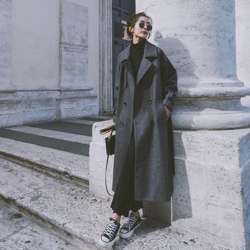 2020 Winter Women Fashion Wool Coat Elegant Female Solid Belt Long Sleeve Quality Fashion Thick Warm Long Jacket Overcoat N32, Gray
2020 Winter Women Fashion Wool Coat Elegant Female Solid Belt Long Sleeve Quality Fashion Thick Warm Long Jacket Overcoat N32, Gray