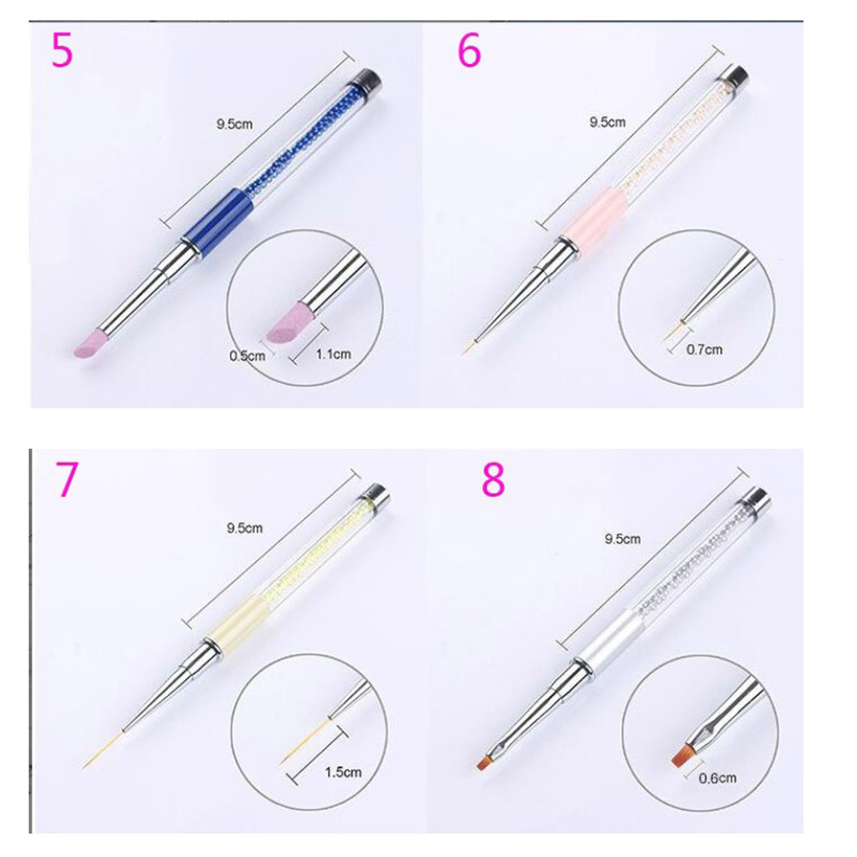 1pcs Nail Art Paint rrush Set Acrylic Liquid Powder Gel Polish Extension Carving Liner Flower Petal 3D Image Draw Dot Peng Pen r
1pcs Nail Art Paint rrush Set Acrylic Liquid Powder Gel Polish Extension Carving Liner Flower Petal 3D Image Draw Dot Peng Pen r