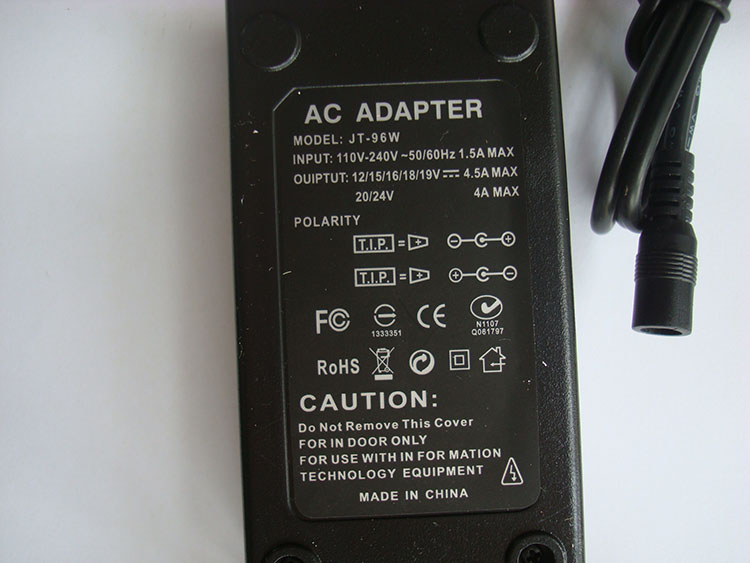 Universal 96W 40A DC Laptop Notebook Charger Power Adapter 12V16V20V24V with US EU AU UK Plug 50pcs Whole