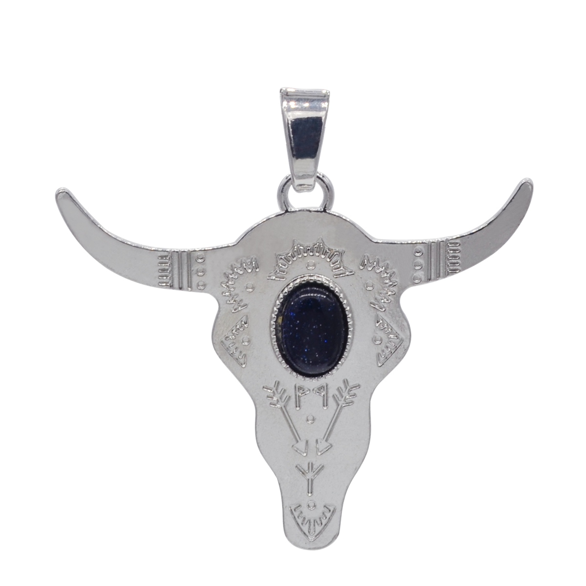 Bull head alloy pendant jewelry antique exquisite carving charm necklace women's thin chain
