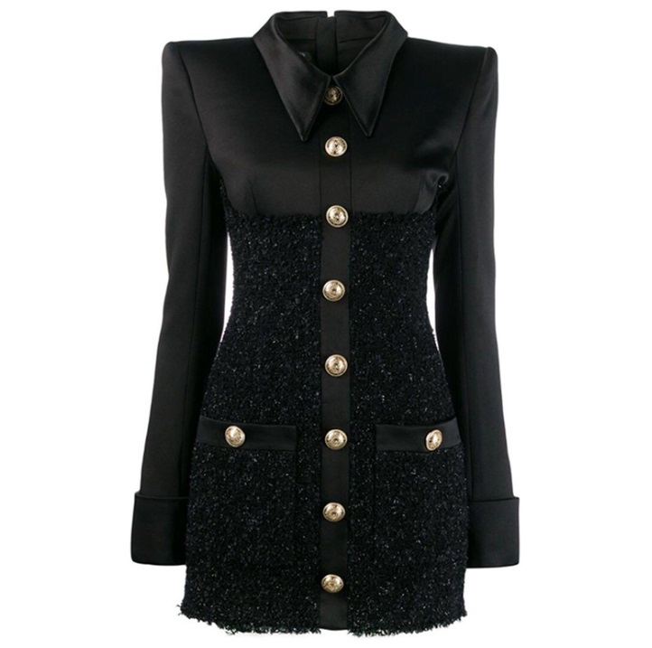 Premium New Style Top Quality Original Design Women's Satin Dress Bright Silk Woolen Slim Pack hip Dress Panelled Dress, Black
Premium New Style Top Quality Original Design Women's Satin Dress Bright Silk Woolen Slim Pack hip Dress Panelled Dress, Black