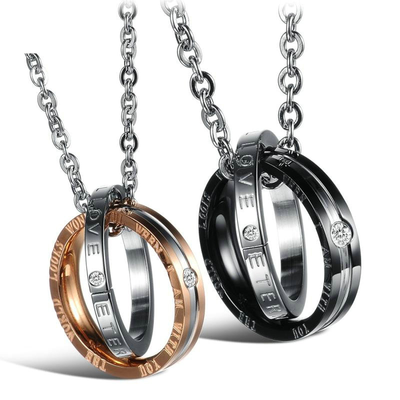 New Fashion Couple Pendant Necklace With Diamond Stainless Steel Round Charm Necklaces Women Men Love Necklace Jewelry Gift
New Fashion Couple Pendant Necklace With Diamond Stainless Steel Round Charm Necklaces Women Men Love Necklace Jewelry Gift