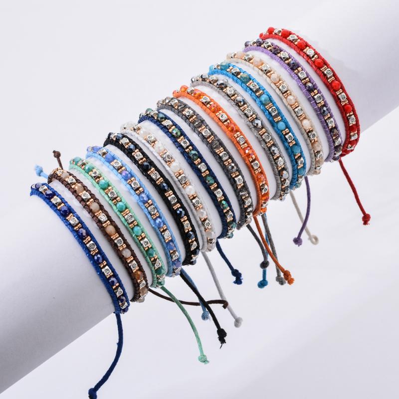 Charm Bracelets Ethnic Women Handmade Braided Adjustable Beads Bracelet Rope Colorful Crystal Charms Chain Wristband Fashion Jewelry
Charm Bracelets Ethnic Women Handmade Braided Adjustable Beads Bracelet Rope Colorful Crystal Charms Chain Wristband Fashion Jewelry