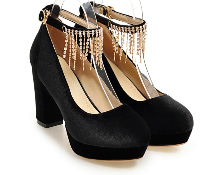 2020 Spring and Autumn with New style fashion High heel Coarse heel round head waterproof table Suede Women's shoes @MQWBH682, Black
2020 Spring and Autumn with New style fashion High heel Coarse heel round head waterproof table Suede Women's shoes @MQWBH682, Black
