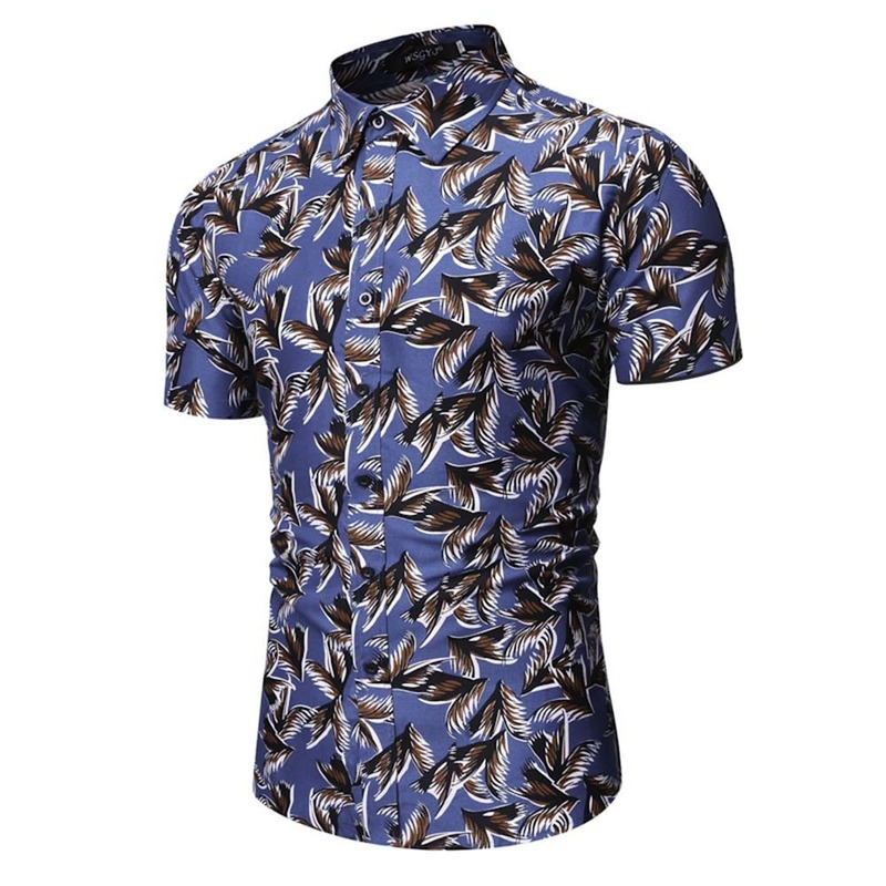 2020 Hot Sale Holiday Style Summer Men' New Loose Short-sleeved Shirt Flower Shirt Casual Beach Outerwear, Blue
2020 Hot Sale Holiday Style Summer Men' New Loose Short-sleeved Shirt Flower Shirt Casual Beach Outerwear, Blue