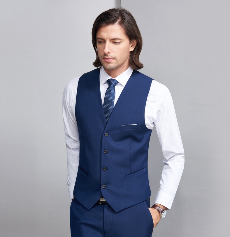 Custom Made Fine Cool Single Breasted Vests British Style For Men Suitable For Men's Wedding / Dance / Dinner Best Men's Vest