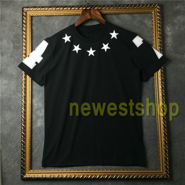 Europe summer Designer tshirts tag clothing mens White five pointed star flock printing t shirt fashion t-shirts Camiseta tops tee, White;black
Europe summer Designer tshirts tag clothing mens White five pointed star flock printing t shirt fashion t-shirts Camiseta tops tee, White;black