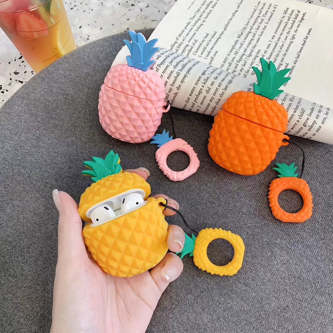 For AirPods 1 2 Case Cute Cartoon Pineapple Earphone Case For Apple Airpods 2 Cover Soft Protect Fundas with Finger Ring Strap
For AirPods 1 2 Case Cute Cartoon Pineapple Earphone Case For Apple Airpods 2 Cover Soft Protect Fundas with Finger Ring Strap