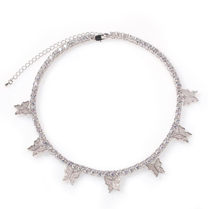 Hip hop creative zircon butterfly tennis chain necklace high quality fashion clavicle chain for women and men free shipping
Hip hop creative zircon butterfly tennis chain necklace high quality fashion clavicle chain for women and men free shipping