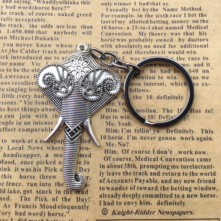 37*62mm Alloy Ancient Silver Elephant Key Buckle Pendeloque Cut Ancient Silver Ornaments Parts
37*62mm Alloy Ancient Silver Elephant Key Buckle Pendeloque Cut Ancient Silver Ornaments Parts
