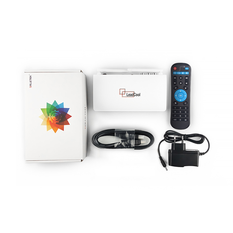 leadcool Android tv box 9.0 Amlogic S905W Quad-Core 2GB 16GB 2.4G wireless WiFi 4K 1080P FHD H.265 France Smart android tv