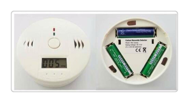 Carbon Monoxide Detector Alarm With LCD Digital Display Gas Warning Sensor For Home Security Alarm System
