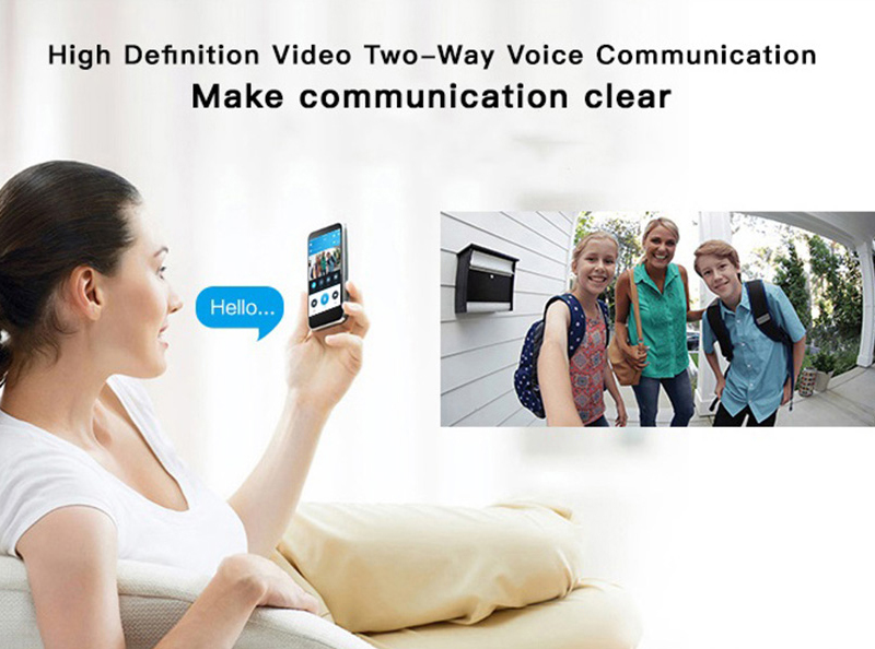 2020 New Smart IP Video Intercom Doorbell WIFI Video Phone Door Bell WI-FI Doorbell IR Alarm Wireless Home Security Smart V5 Door Camera