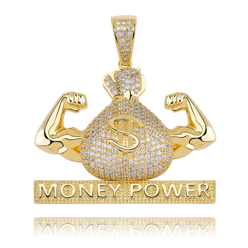 Wholesale-Hip Hop Cubic Zirconia Paved Bling Iced Out Money Power Dollars Pendants Necklace for Men Rapper Jewelry
Wholesale-Hip Hop Cubic Zirconia Paved Bling Iced Out Money Power Dollars Pendants Necklace for Men Rapper Jewelry
