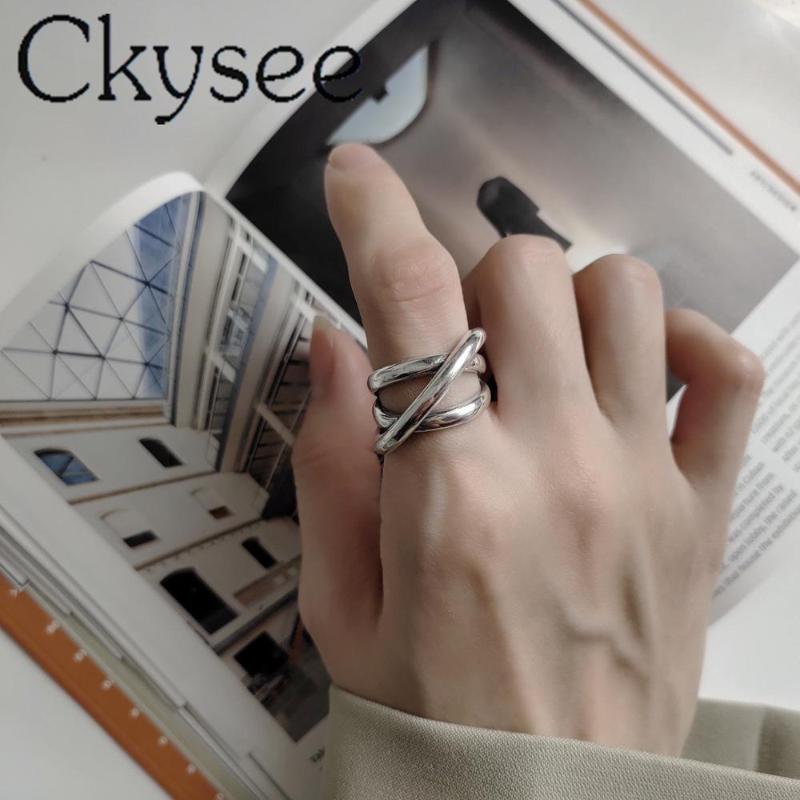 Cluster Rings Ckysee Weave Real 925-Sterling -Silver Adjustable Opened Ring For Woman Fashion Charms Jewelry Gift
Cluster Rings Ckysee Weave Real 925-Sterling -Silver Adjustable Opened Ring For Woman Fashion Charms Jewelry Gift