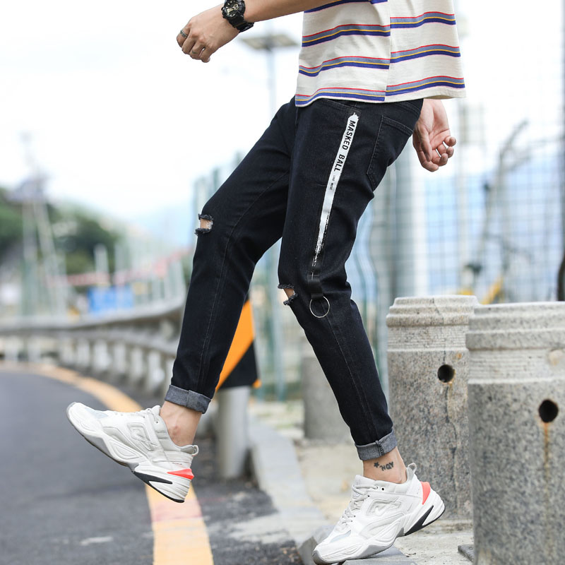 BXyichen original broken hole nine points jeans tide brand slim feet summer thin gray pants Korean version of the wild trend, My809 gray
BXyichen original broken hole nine points jeans tide brand slim feet summer thin gray pants Korean version of the wild trend, My809 gray