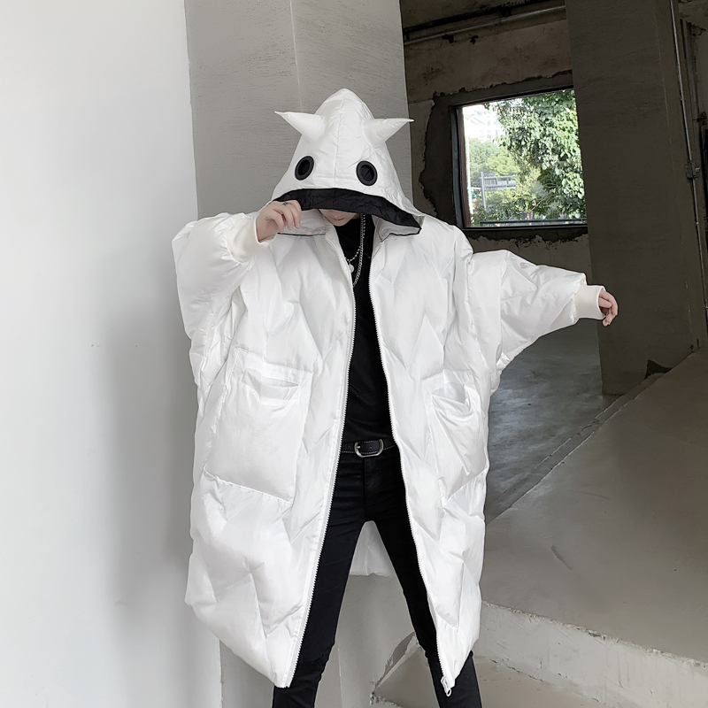 Men Double Hat Loose Oversize Bat Sleeve Hooded Long Cotton Padded Jacket Male Women Streetwear Hooded Parka Coat Overcoat, Black
Men Double Hat Loose Oversize Bat Sleeve Hooded Long Cotton Padded Jacket Male Women Streetwear Hooded Parka Coat Overcoat, Black