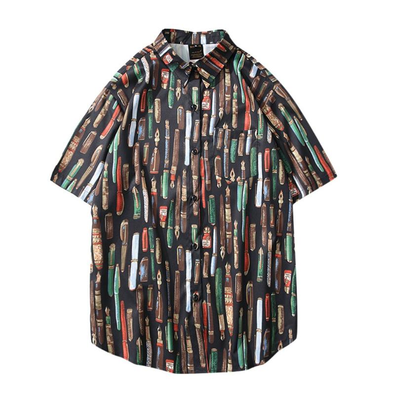Men's Summer Print Broadcloth Turn-Down Collar Slim Fit Short Sleeve Top Shirt Daily Printing Loose Holiday 2020 Shirts Black, As pic
Men's Summer Print Broadcloth Turn-Down Collar Slim Fit Short Sleeve Top Shirt Daily Printing Loose Holiday 2020 Shirts Black, As pic