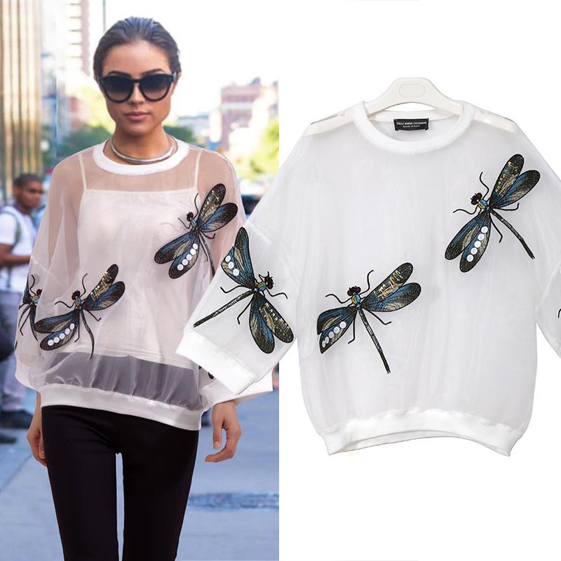 Women Black White Mesh Top with Dragonflies -Shirt Tshirt Sheer Kawaii Tee Shirt Oversized Shirt Chemise Femme
Women Black White Mesh Top with Dragonflies -Shirt Tshirt Sheer Kawaii Tee Shirt Oversized Shirt Chemise Femme