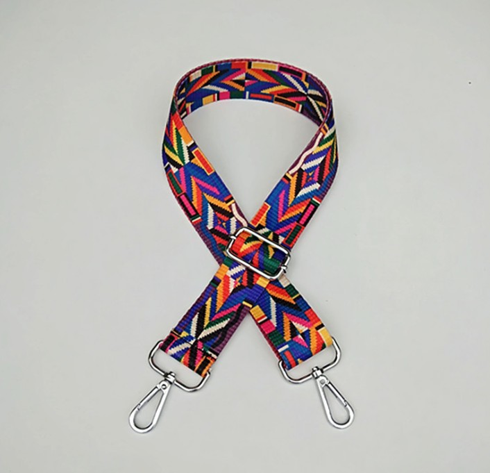 Nylon Colored Belt Bag Strap Accessories for Women Rainbow Adjustable Shoulder Hanger Handbag Straps Decorative chain bag