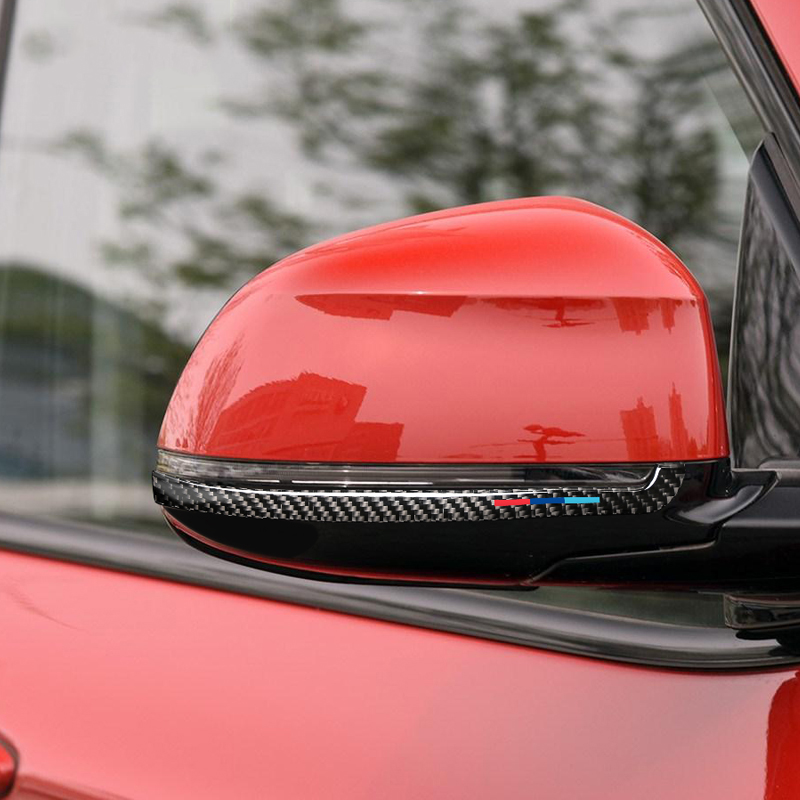 For BMW X5 F15 X6 F16 X3 F25 X4 F26 Carbon Fiber Rearview Mirror Anti-rub Strip Car Styling Anti-collision Stickers Accessories